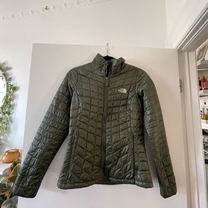Olive Green North Face Puffer